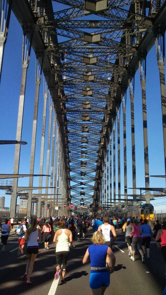 I never took this photo (photos were banned to keep the flow on the bridge - I actually was running when I snapped this!)