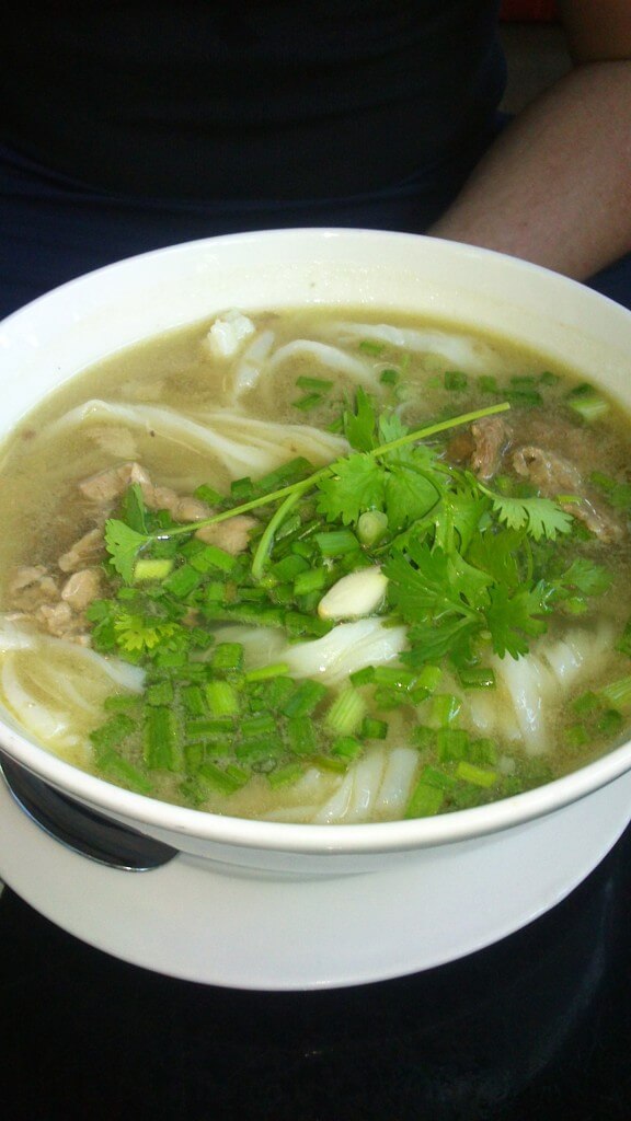 We think this was Pho - the national dish. The BF had no idea what he ordered would be a soup :(