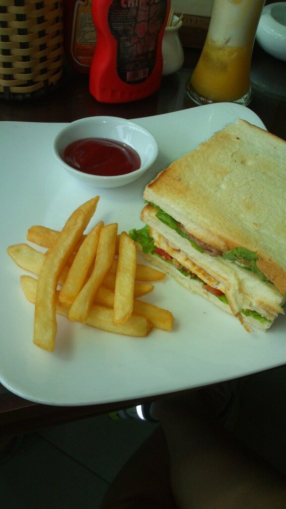 Club sandwich, with exactly 9 chips!