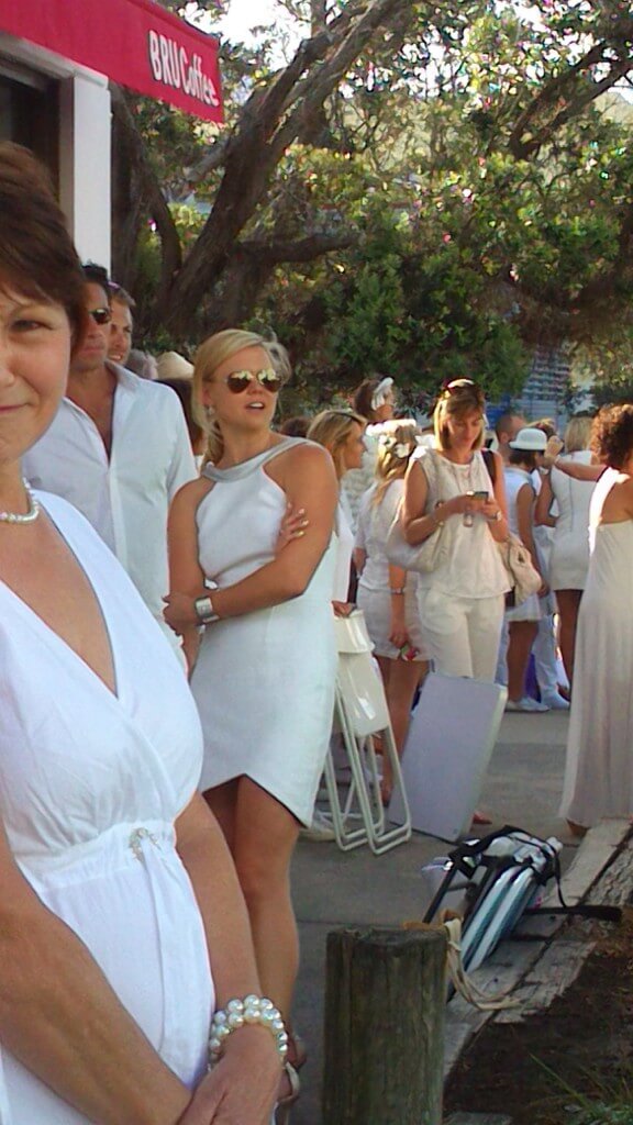 White people congregating on a North Bondi street corner