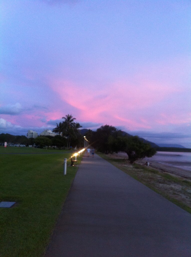 Running as the sun rose over Cairns