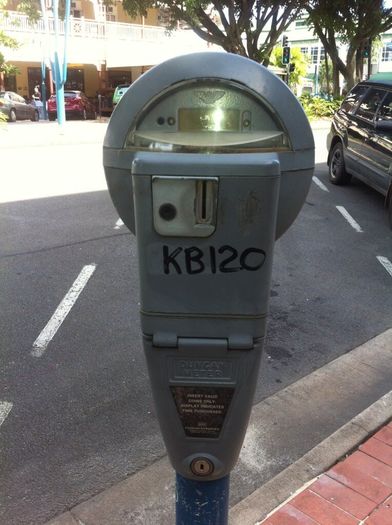 A relic of historic Australia - the 'old school' way for paying for parking!