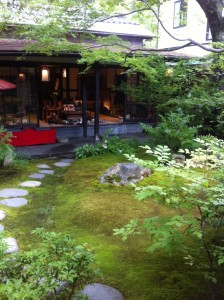 A souvenir shop's garden