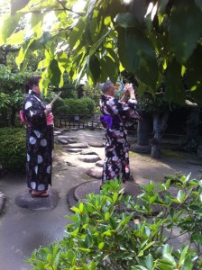 Geishas in the garden