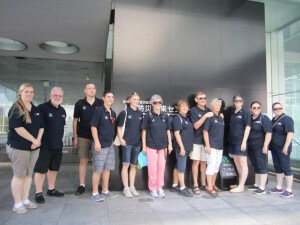 The team - outside the Kobe Earthquake Museum