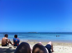 Beach side reading