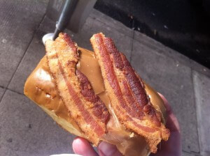 Voodoo donuts in Portland - maple bacon mmm