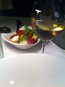 Salad... they evidently don't know us. Wine, yes they do!
