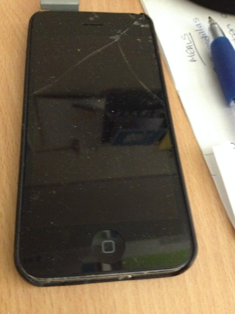 The BF's recently retired iPhone. Due to it's smashed screen, I wasn't keen to inherit it (like his iPhone 4 which finally met it death after 5 years!)