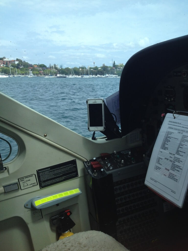 Even a sea plane pilot needs a handsfree iPhone
