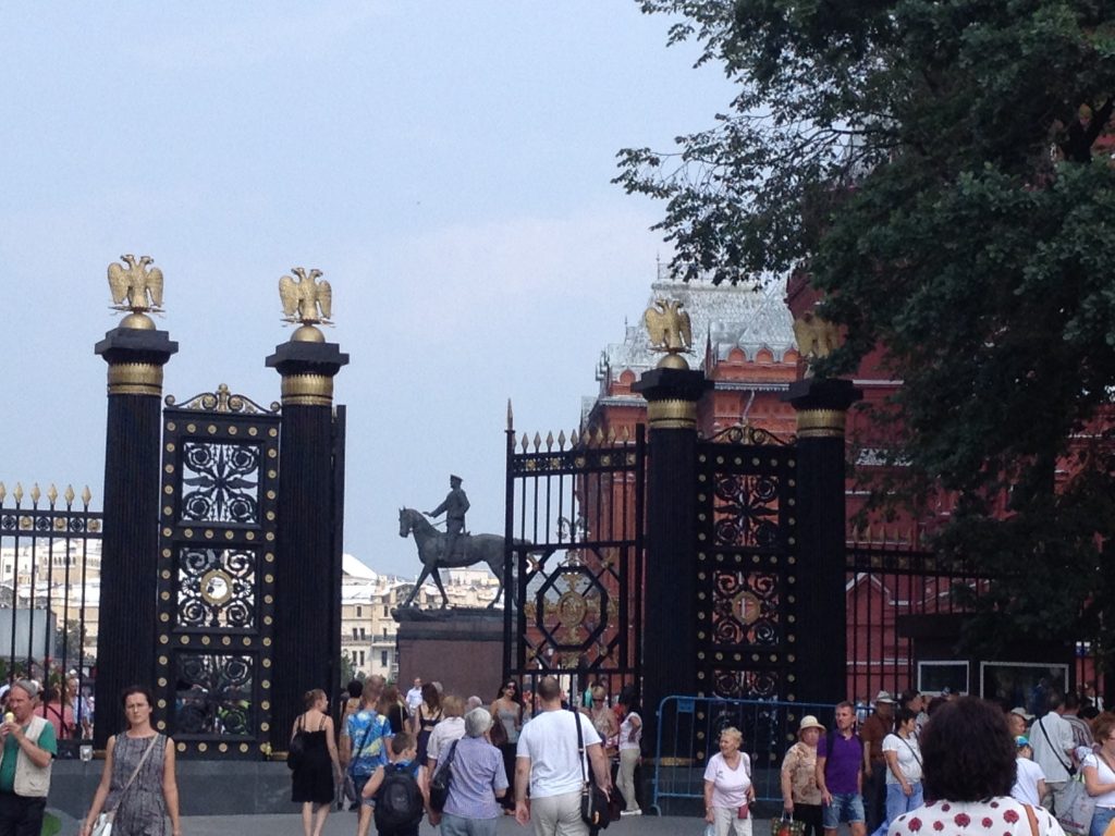 This seemed like a fitting entry to Red square - grand gates and a serious fella on his horse (in statue form)