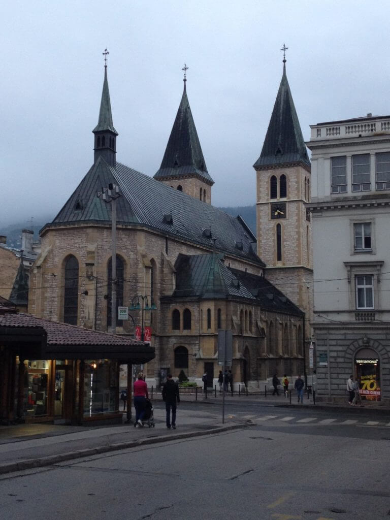 The Cathedral at the base of the hill we walked down daily