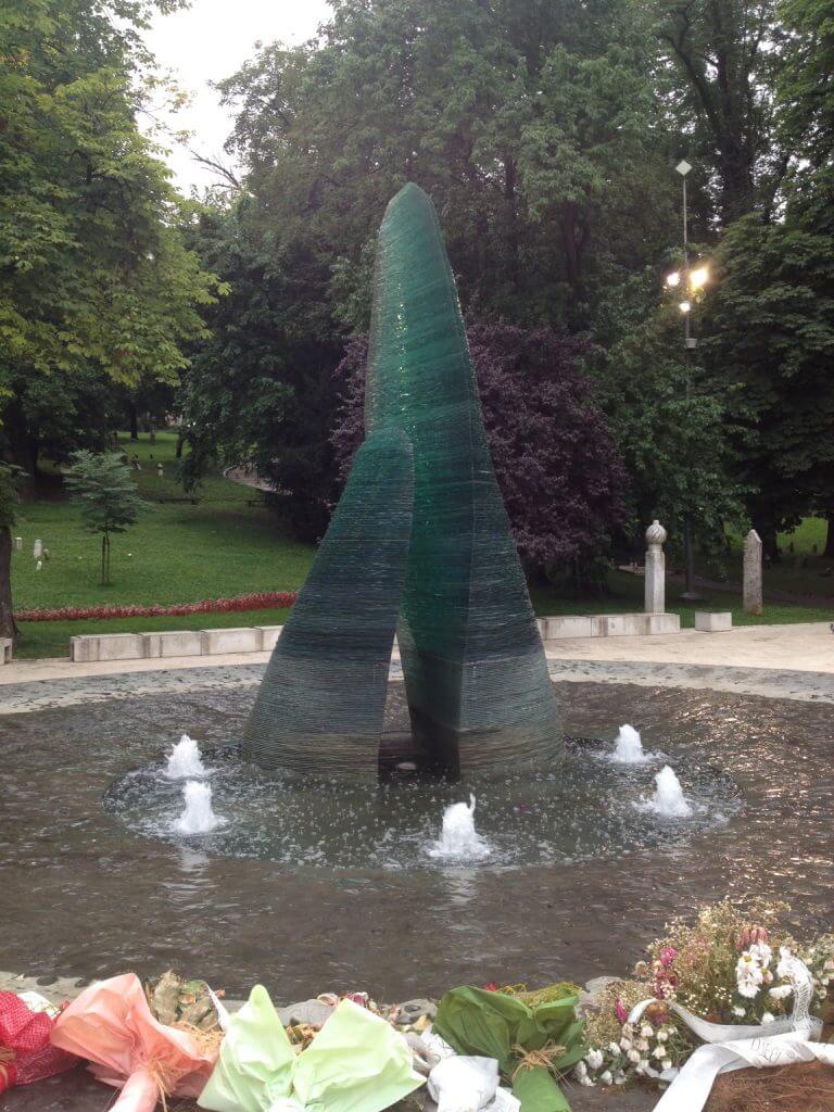 The memorial to the children lost during the seige